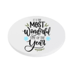 Most wonderful time of the year Christmas KS Creations Coaster black