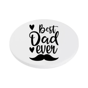 Best Dad Ever KS Creations Coaster Black