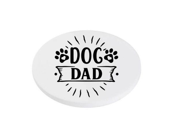 black Dog Dad KS Creations Coaster Black