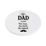 Dad Noun KS Creations Coaster Black