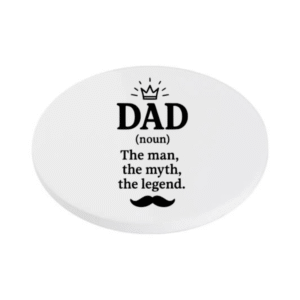 Dad Noun KS Creations Coaster Black