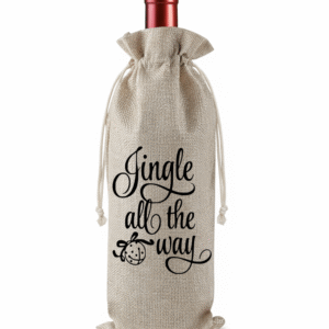 Jingle all the way Bottle Christmas KS Creations Gift Bag Black