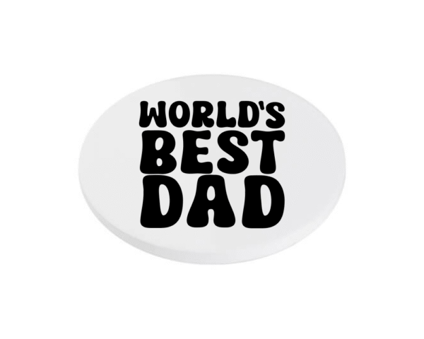 black World's Best Dad KS Creations Coaster Black