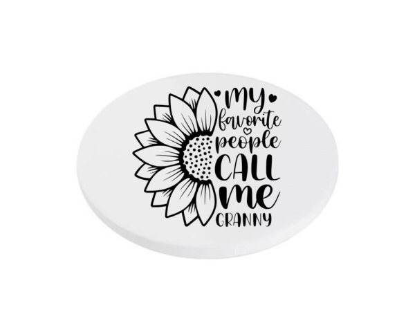 black My Favorite People Call Me Granny KS Creations Coaster Black
