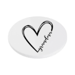 Grandma Heart KS Creations Coaster Black