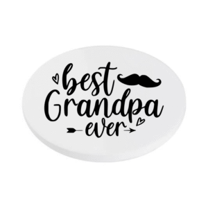 Best Grandpa Ever KS Creations Coaster Black