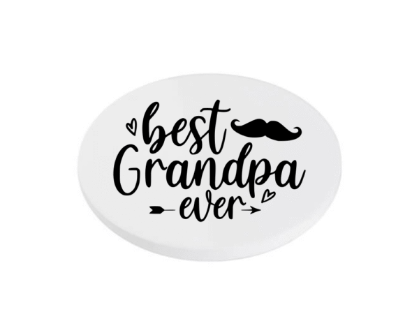 Best Grandpa Ever KS Creations Coaster Black