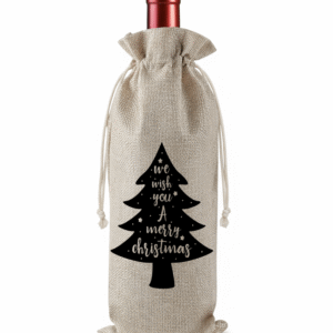 We wish you a merry Christmas Tree Bottle Christmas KS Creations Gift Bag black