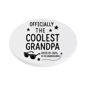 Coolest Grandpa KS Creations Coaster Black
