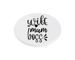 Wife Mum Boss KS Creations Coaster Black