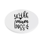 Wife Mum Boss KS Creations Coaster Black