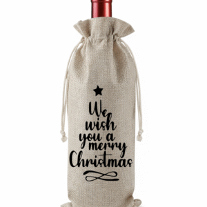 We wish you a merry Christmas Bottle Christmas KS Creations Gift Bag Black