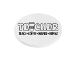 Teacher teach coffee inspire repeat KS Creations Coaster black Font