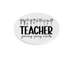 Teacher growing young minds KS Creations Coaster black Font