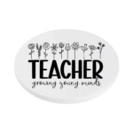 Teacher growing young minds KS Creations Coaster black Font