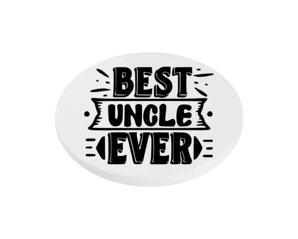 black Best Uncle Ever KS Creations Coaster black Font