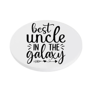 best uncle in the galaxy KS Creations Coaster black Font