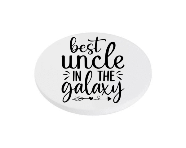 black best uncle in the galaxy KS Creations Coaster black Font