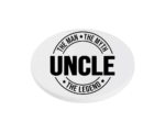 Uncle the man the myth the legend KS Creations Coaster black Font