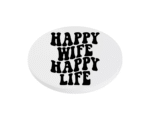 Happy Wife Happy Life KS Creations Coaster black Font