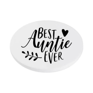 Best Auntie Ever KS Creations Coaster Black