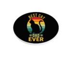 Best Cat Dad Ever KS Creations Coaster