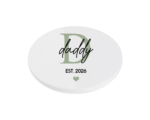 Daddy Est. 2026 KS Creations Coaster Green