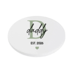 Daddy Est. 2026 KS Creations Coaster Green