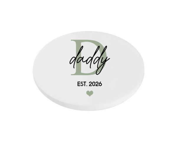 green Daddy Est. 2026 KS Creations Coaster Green