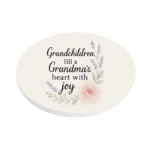 Grandchildren fill a Grandma's Heart with Joy KS Creations Coaster