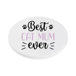 Best Cat Mum Ever KS Creations Coaster Lilac