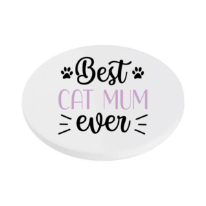 Best Cat Mum Ever KS Creations Coaster Lilac
