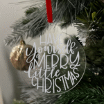 Have yourself a merry little Christmas Flat KS Creations Bauble silver