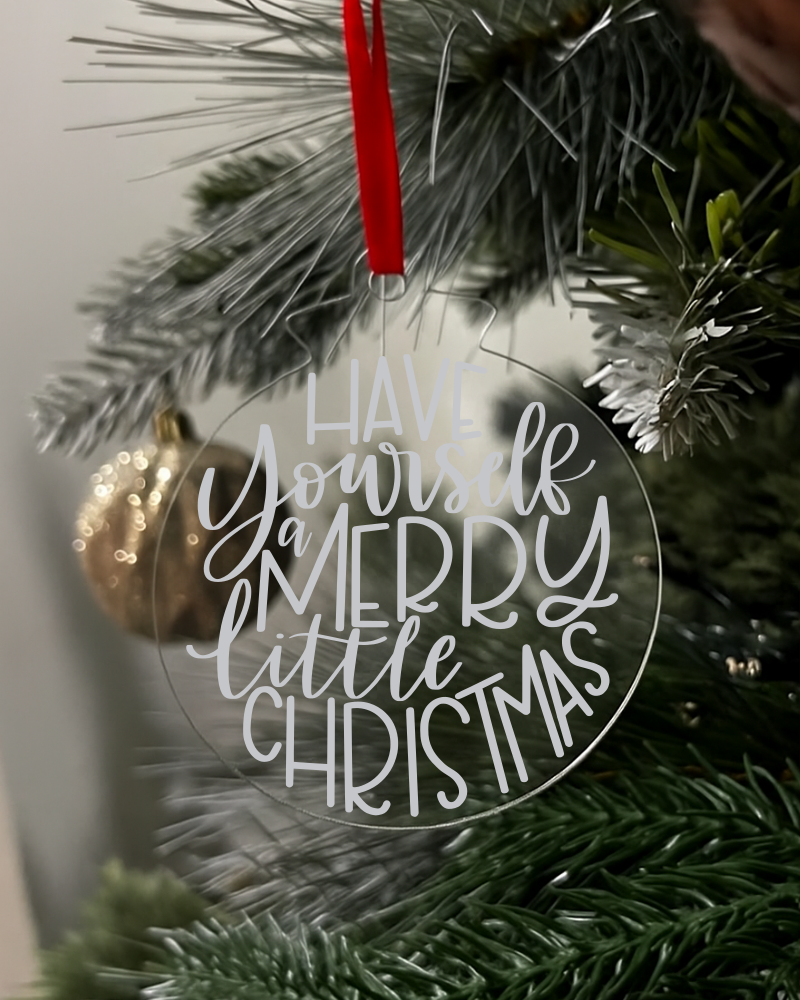 Have yourself a merry little Christmas Flat KS Creations Bauble silver