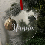 Nanna Flat Christmas KS Creations Bauble silver