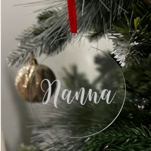 Nanna Flat Christmas KS Creations Bauble silver