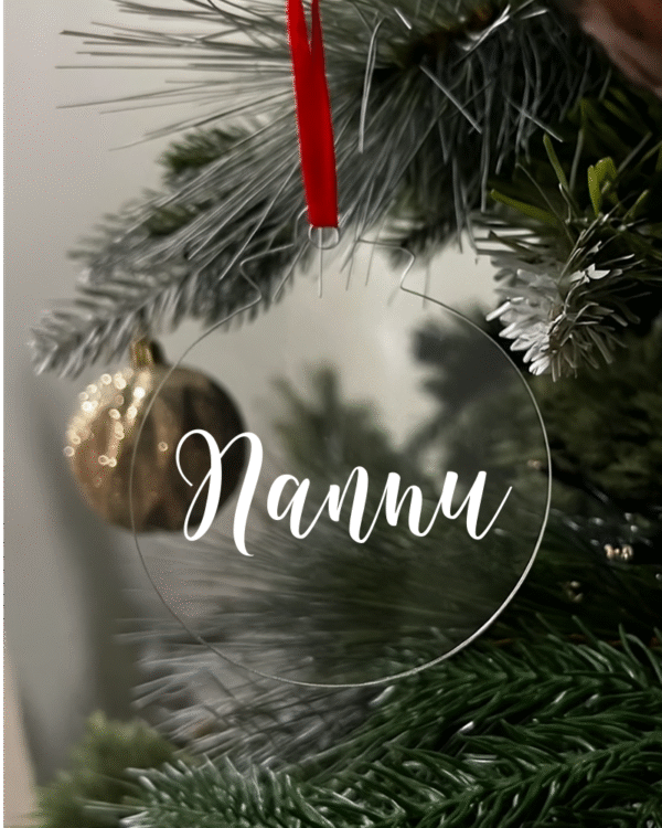 nannu white Nannu Flat Christmas KS Creations Bauble White