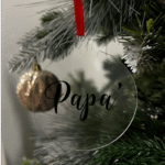 Papa Flat Christmas KS Creations Bauble Black