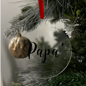 Papa Flat Christmas KS Creations Bauble Black