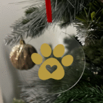Animal Lover Flat Christmas KS Creations Bauble gold