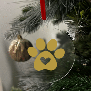 Animal Lover Flat Christmas KS Creations Bauble gold