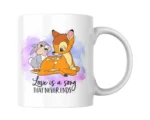 Love Is A Song That Never Ends Bambi Ceramic White Mug
