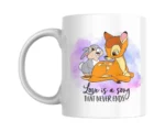 Love Is A Song That Never Ends Bambi Ceramic White Mug