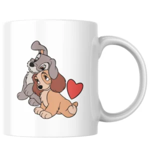 Lady And The Tramp Ceramic White Mug