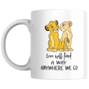 love Will Find A Way Simba And Nala Ceramic White Mug