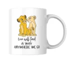 love Will Find A Way Simba And Nala Ceramic White Mug