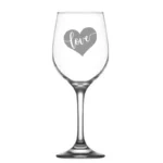 Love Wine Glass