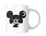 Mickey Ears Love Silhouette Ceramic White Mug