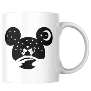 Mickey Ears Love Silhouette Ceramic White Mug