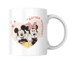 Better Together Mickey And Minnie Ceramic White Mug